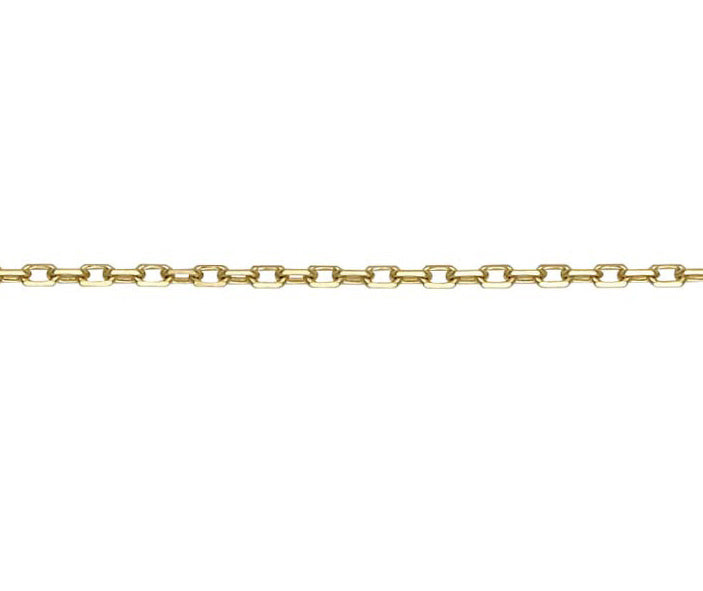 9ct Yellow Gold 2.2mm Angle Filed Trace Chain
